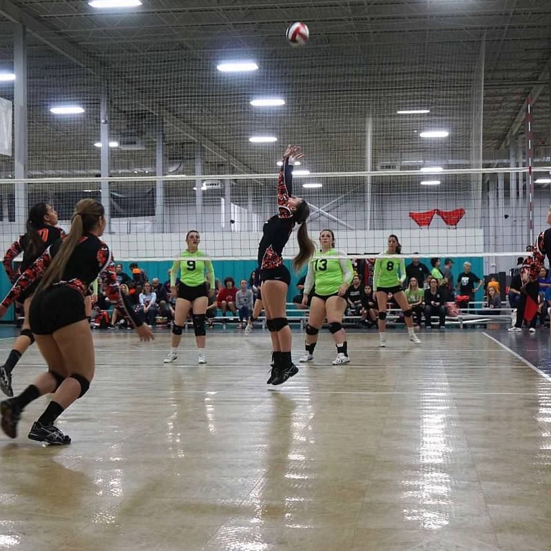 Angry Miz Girl playing volleyball